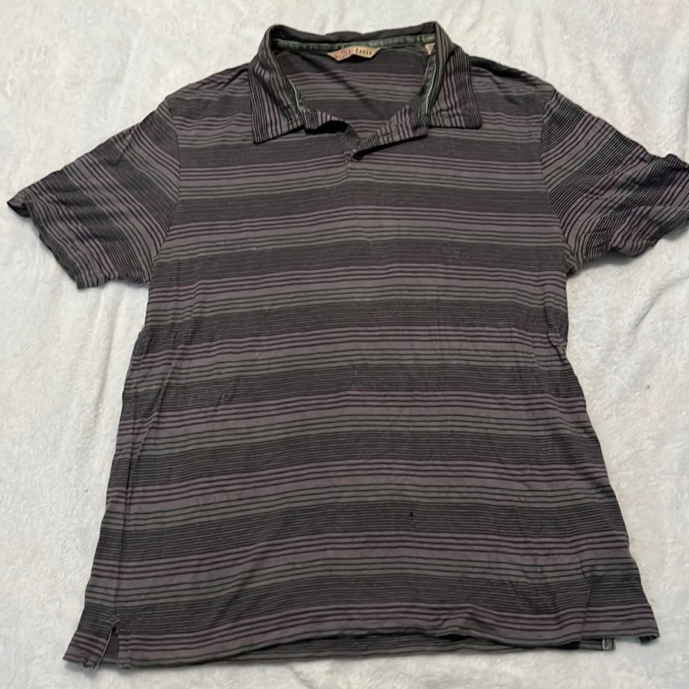 Ted Baker gray and purple stripe polo 4